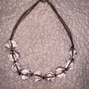 Chunky glass-like necklace